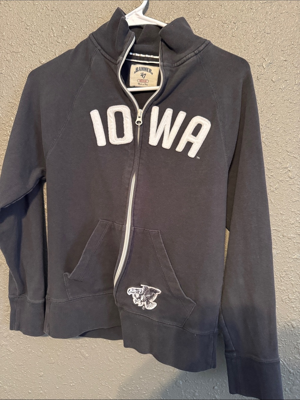 'Iowa' gray Kids Zip-Up Jacket -